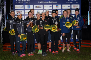 Siegerehrung Quelle: DTU/ Ingo Kutsche/1. Bitburger 0,0% Triathlon-Bundesliga